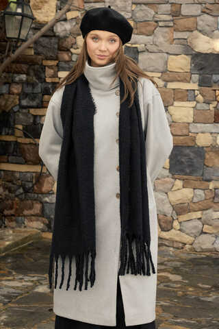 Bouclé Scarf Black - 4