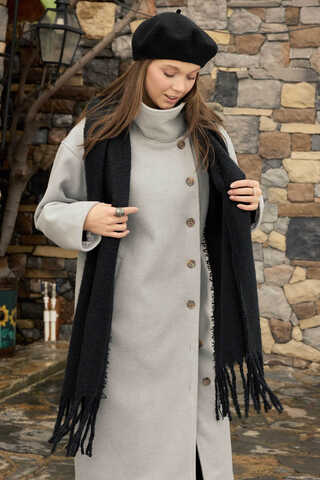 Bouclé Scarf Black - 6