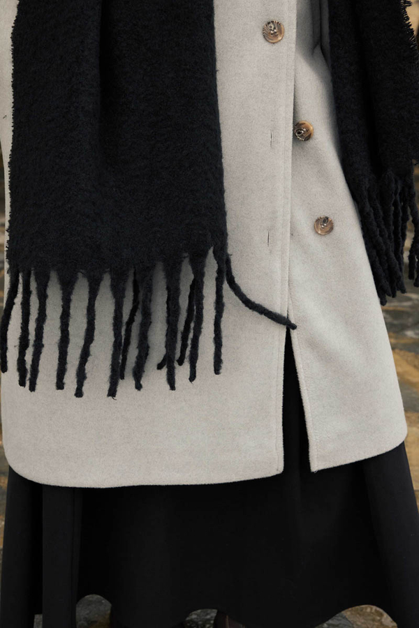 Bouclé Scarf Black - 7