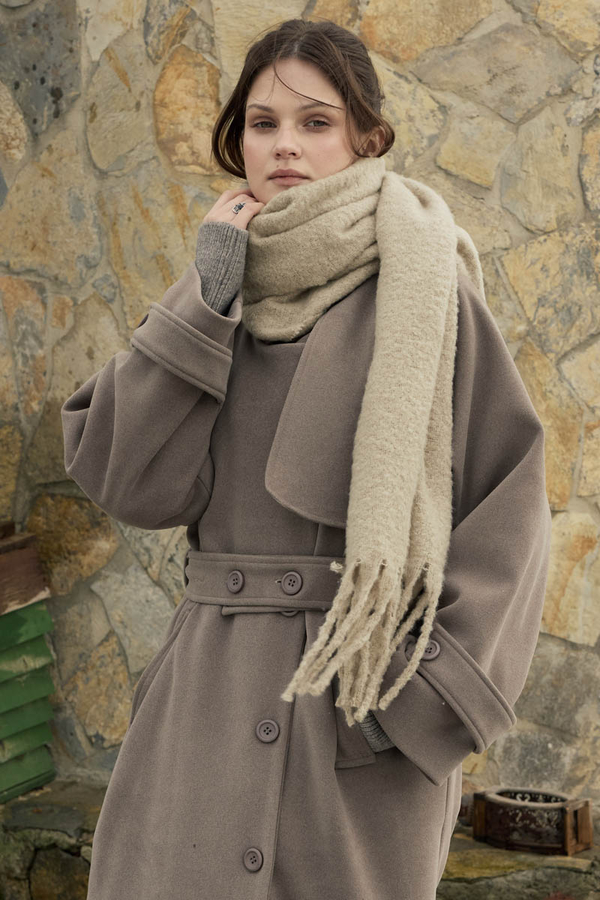 Bouclé Scarf Mink - 4
