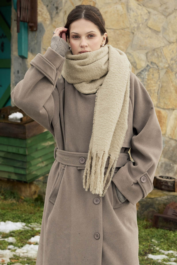 Bouclé Scarf Mink - 6