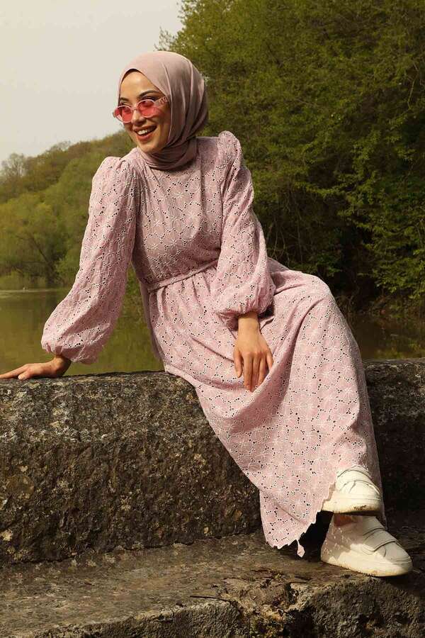 Brode Prenses Elbise Gül Kurusu - 3