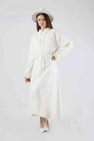 Embroidered Skirt Suit White - 3