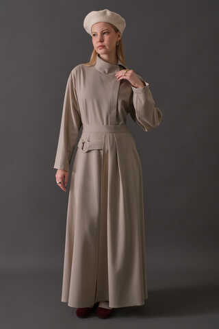 Buckle Detail Skirt Dark Stone - 3