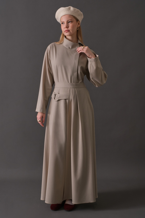 Buckle Detail Skirt Dark Stone - 3