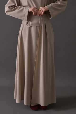 Buckle Detail Skirt Dark Stone - 4