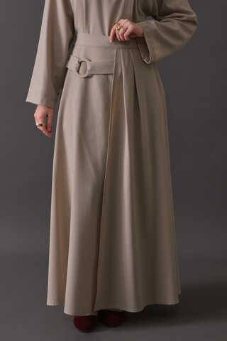 Buckle Detail Skirt Dark Stone - 5