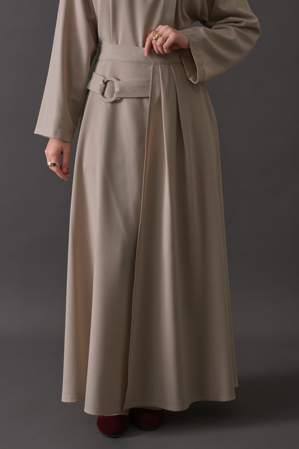 Buckle Detail Skirt Dark Stone - 5