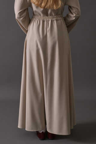 Buckle Detail Skirt Dark Stone - 7