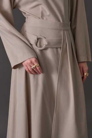 Buckle Detail Skirt Dark Stone - 2