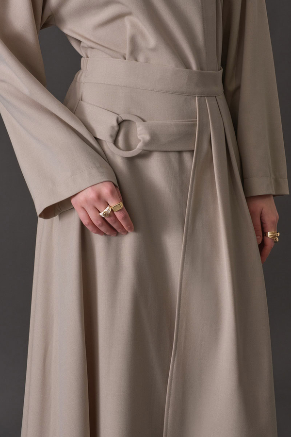 Buckle Detail Skirt Dark Stone - 2