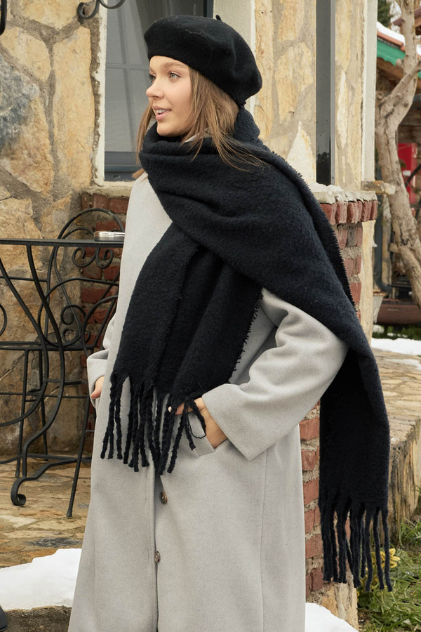 Buklet Atkı Siyah - 3