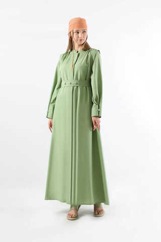 Button Detailed Shirt Dress Mint - 1