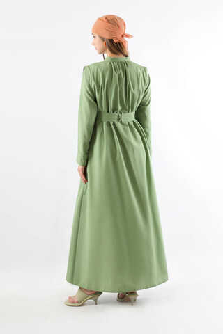 Button Detailed Shirt Dress Mint - 5