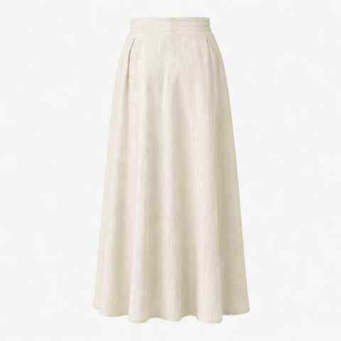 Buttoned Belt Skirt Stone - 2