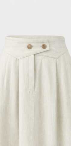 Buttoned Belt Skirt Stone - 3
