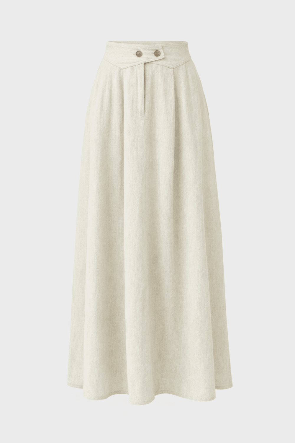 Buttoned Belt Skirt Stone - 1