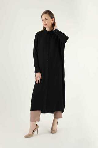 Buttoned Long Shirt Black - 3