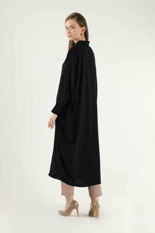 Buttoned Long Shirt Black - 5