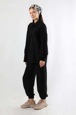 Shirt Collar Suit Black - 3