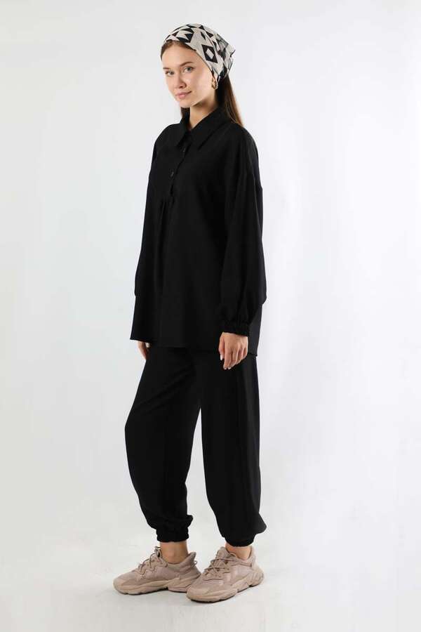 Shirt Collar Suit Black - 3