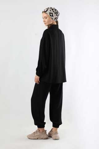 Shirt Collar Suit Black - 6