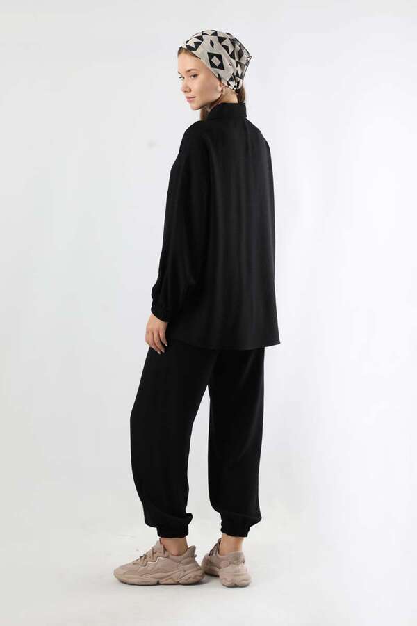 Shirt Collar Suit Black - 6