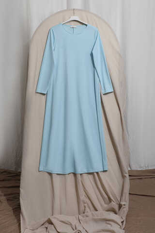 Büzgülü Brode Elbise Bebe Mavisi - 11