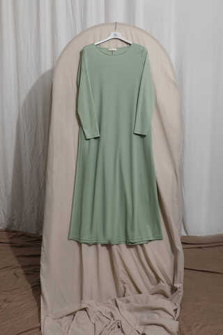 Büzgülü Brode Elbise Mint - 12