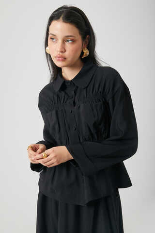 Büzgülü Etek Takım Siyah - 10