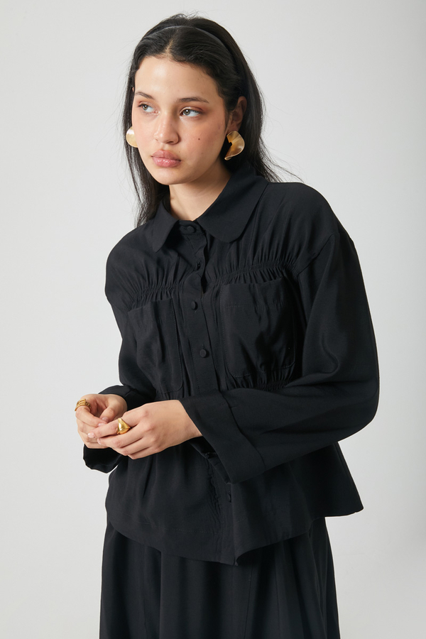 Büzgülü Etek Takım Siyah - 10