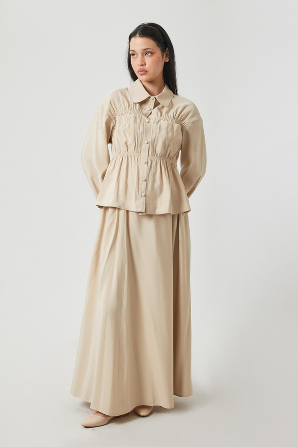 Gathered Skirt Set Stone - 12