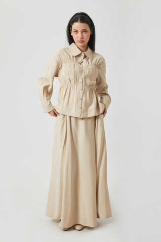 Gathered Skirt Set Stone - 14