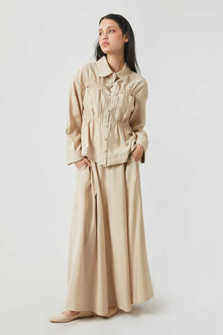 Gathered Skirt Set Stone - 18