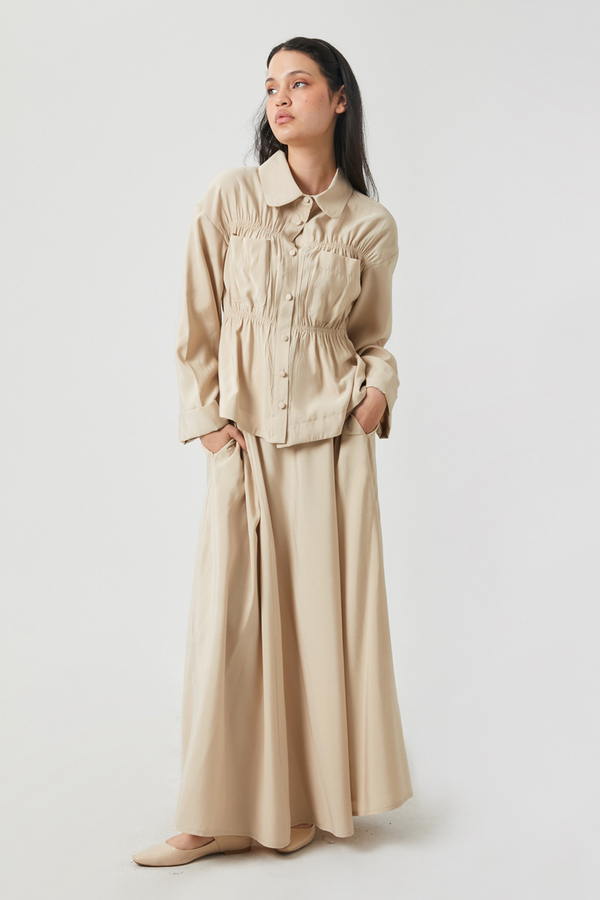 Gathered Skirt Set Stone - 18