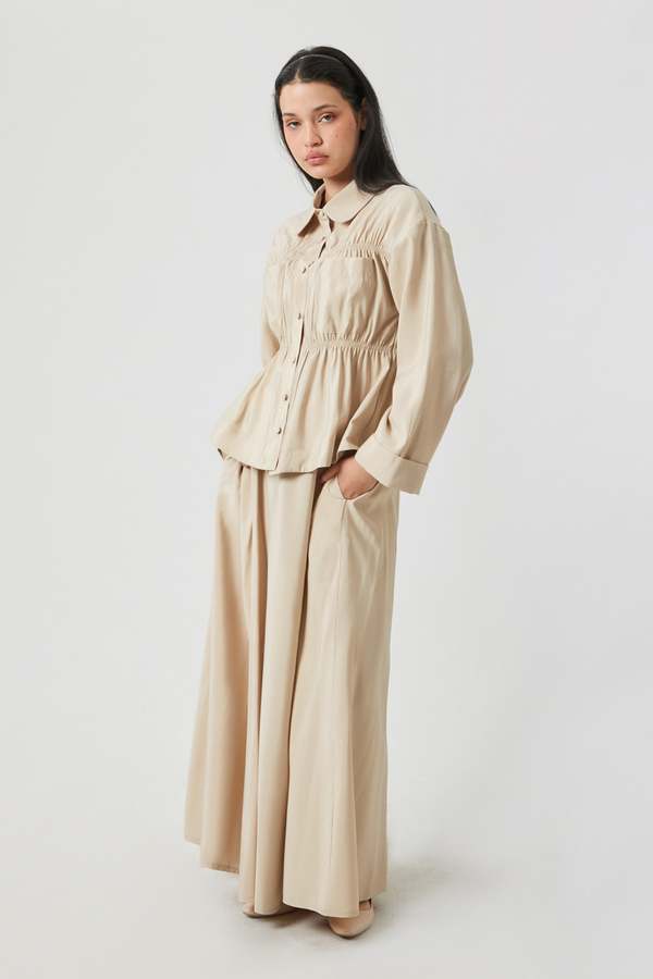 Gathered Skirt Set Stone - 19