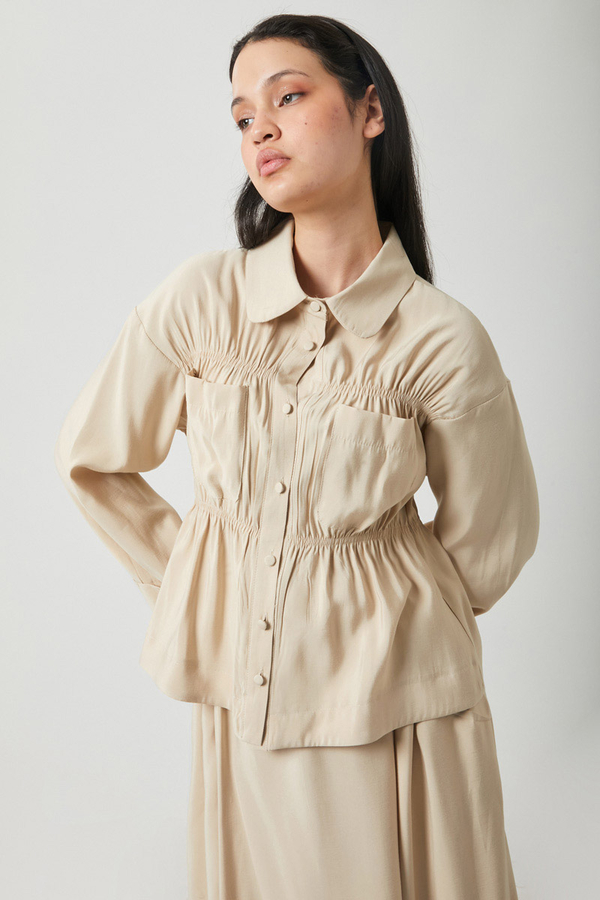 Gathered Skirt Set Stone - 11