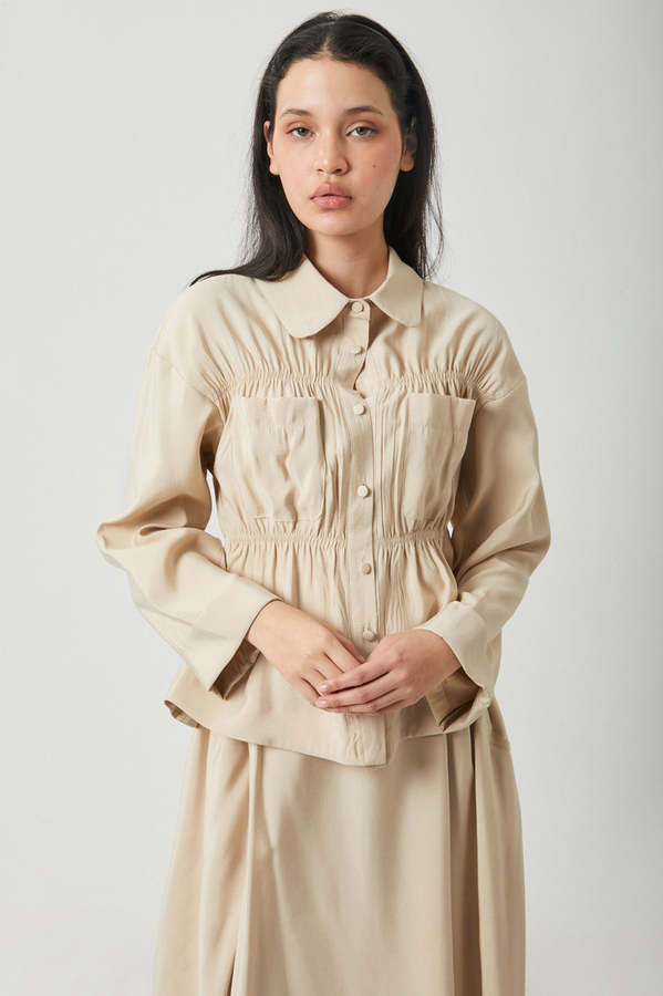 Gathered Skirt Set Stone - 17