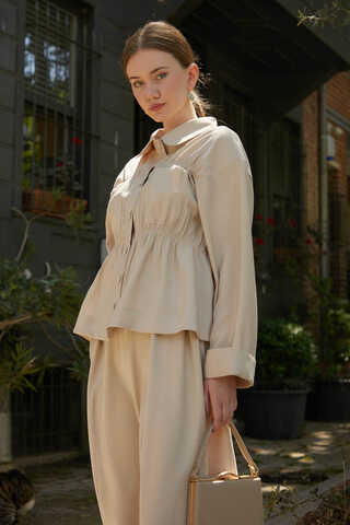 Gathered Skirt Set Stone - 8