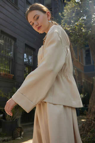 Gathered Skirt Set Stone - 4