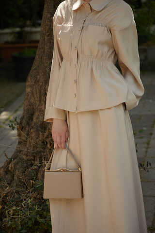 Gathered Skirt Set Stone - 6