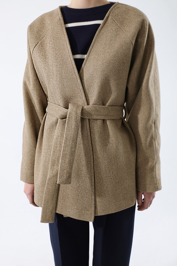 Cachet Short Jacket Camel - 4