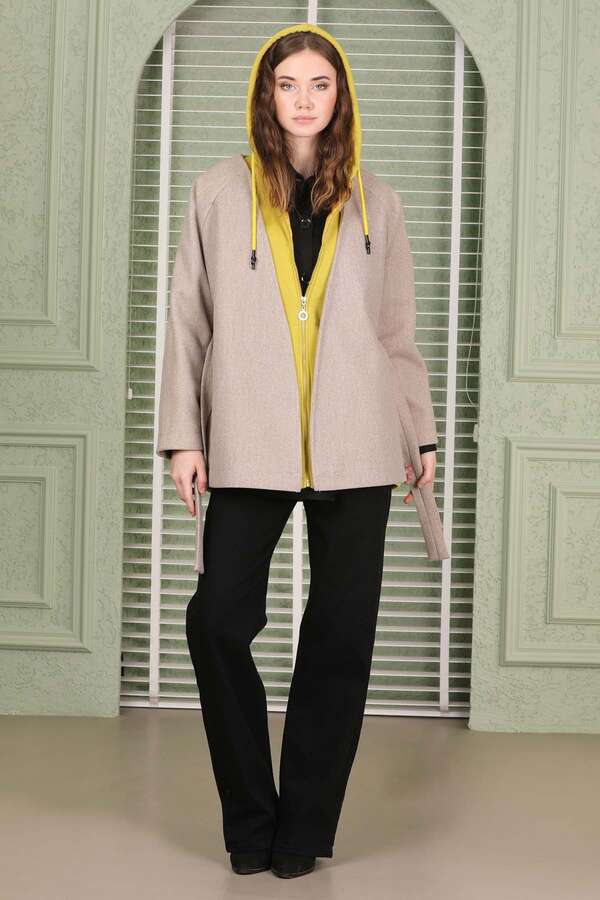 Cachet Short Jacket Dark Beige - 3