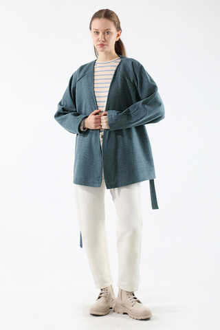 Cachet Short Jacket İndigo - 1