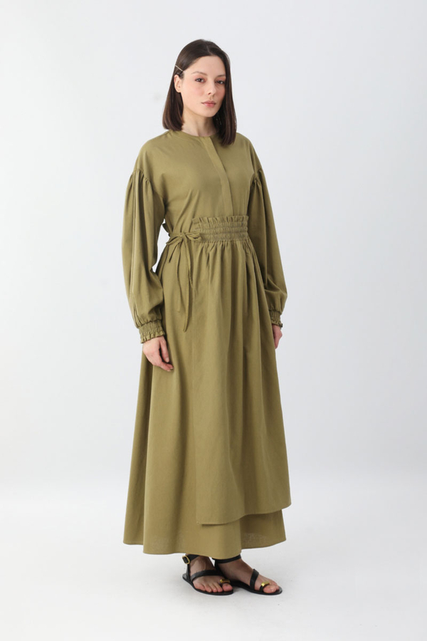 Çağıl Elbise Haki - 5