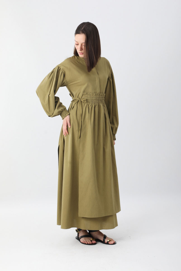 Çağıl Elbise Haki - 9