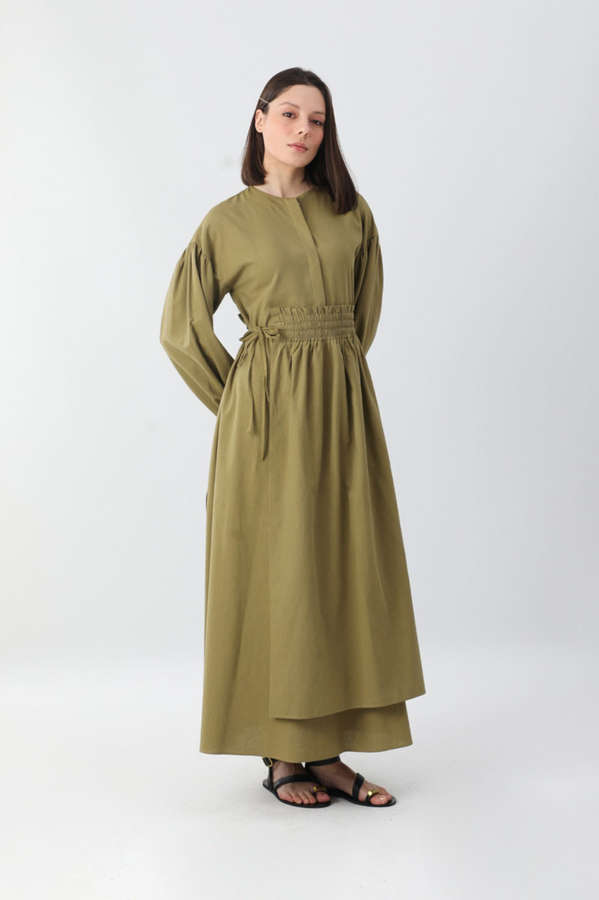 Çağıl Elbise Haki - 10