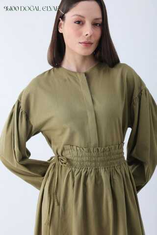 Çağıl Elbise Haki - 3