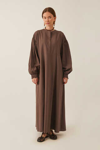 Çağıl Elbise Kahverengi - 2