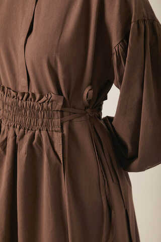 Çağıl Elbise Kahverengi - 3